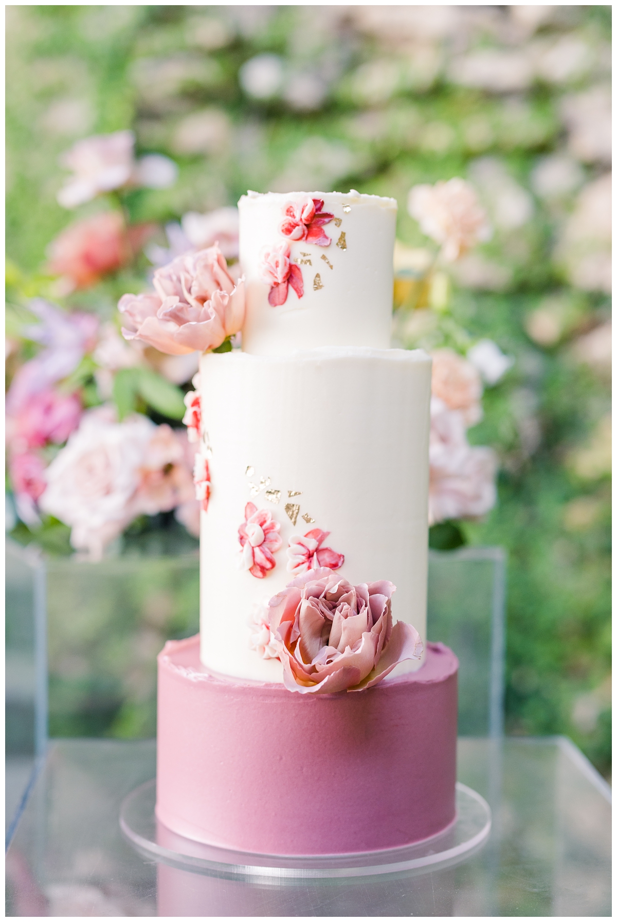 Feathers and Frosting Wedding Cake