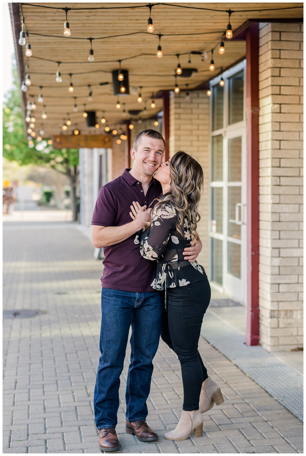 Engagement Photos on the Square of Georgetown Texas