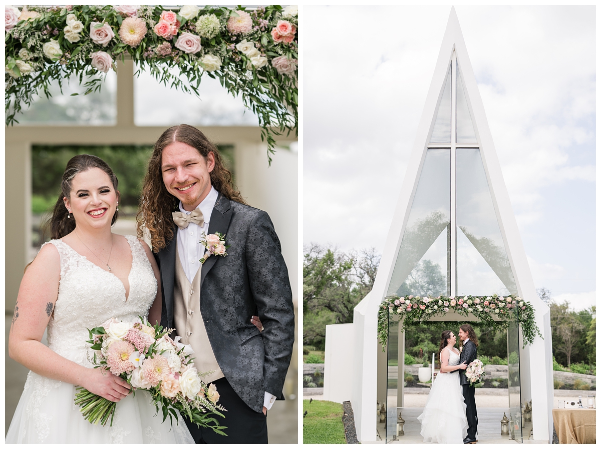 Modern White Chapel for elopements in Austin Texas