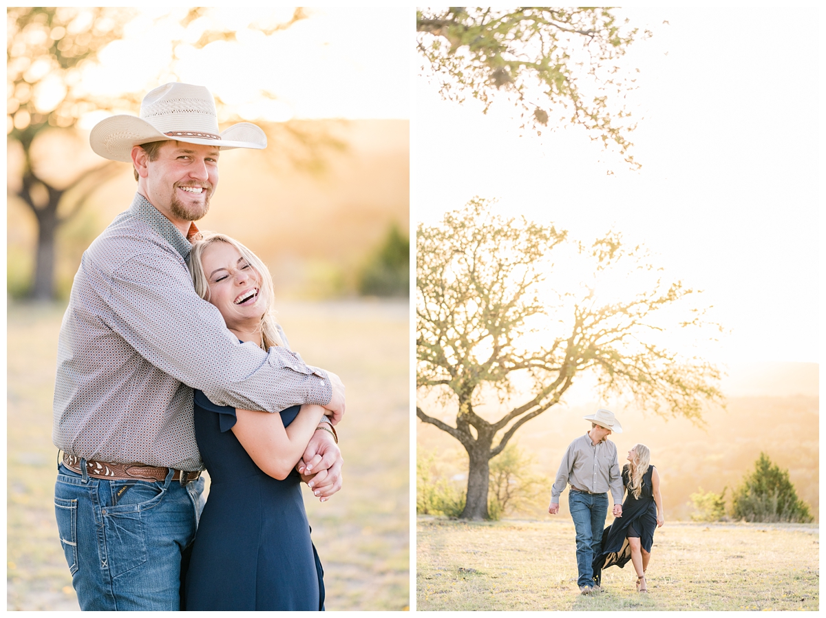 Joyful engagement photos in Marble Falls Texas