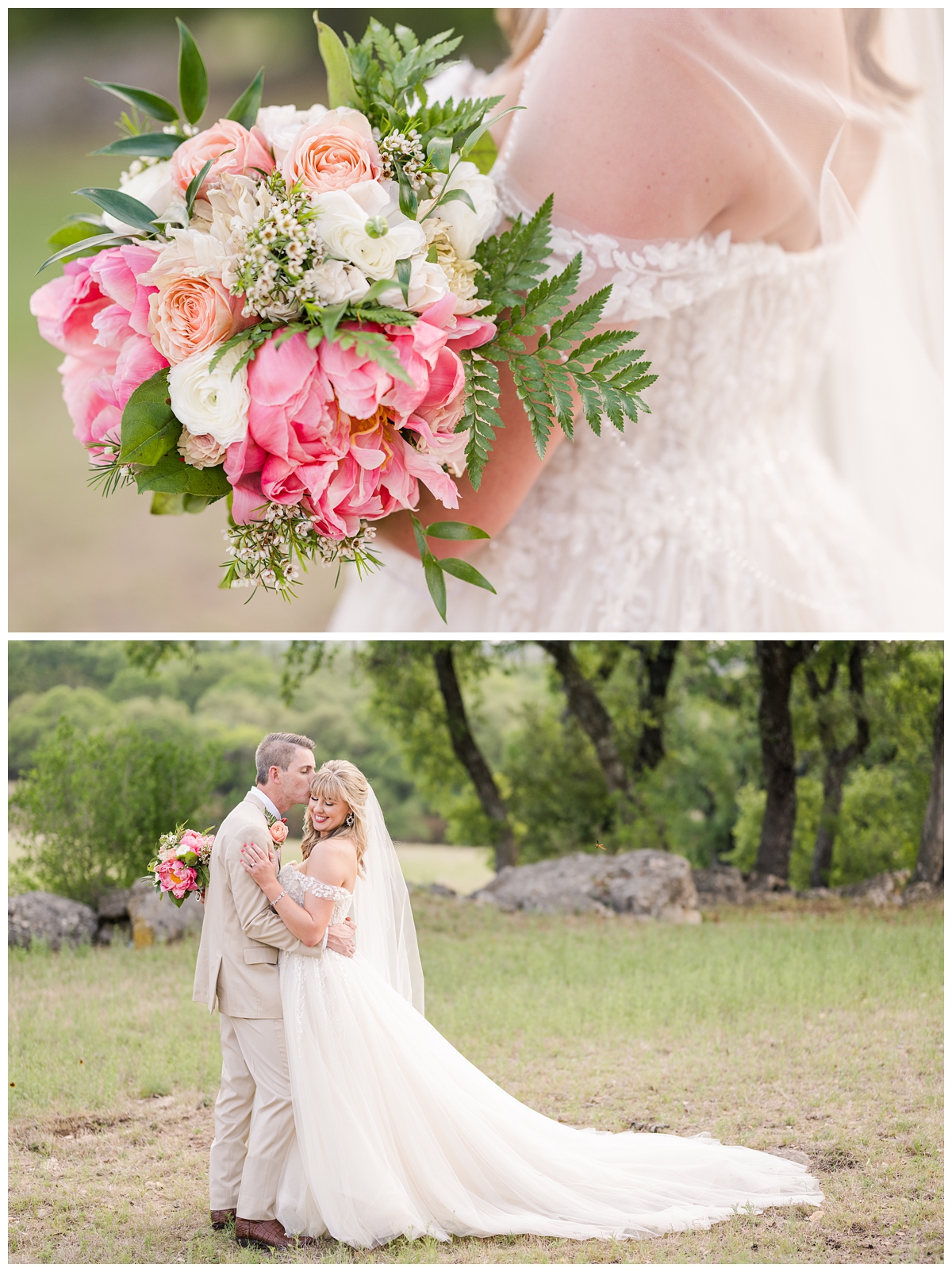 Bridal Bouquet in soft sunset colors