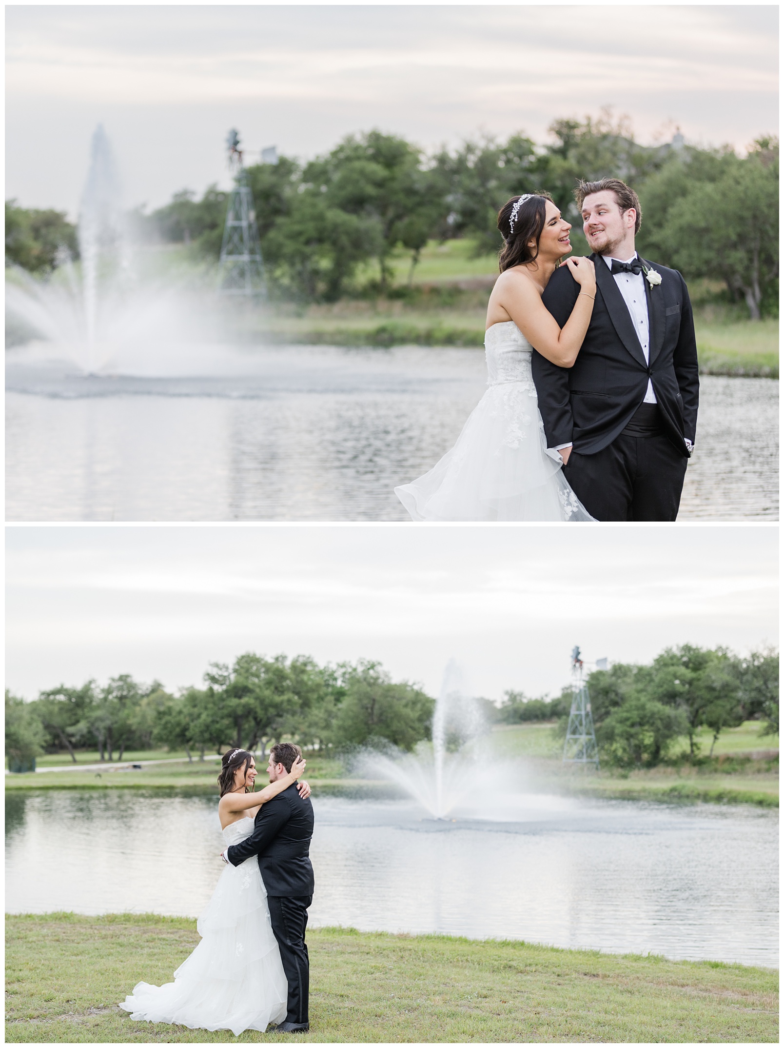 Wedding photos at the lake of Ma Maison
