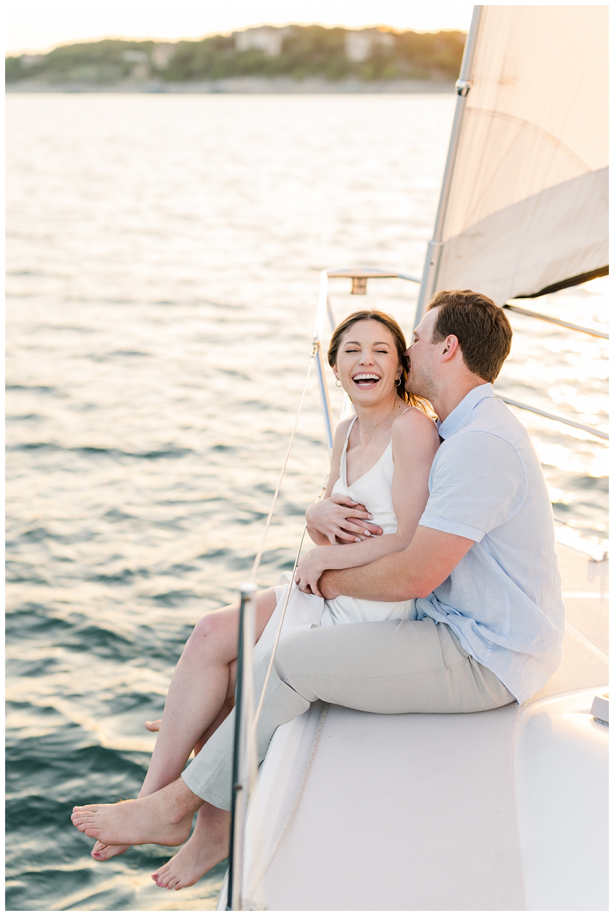 Engagement Photos on a Sailboat