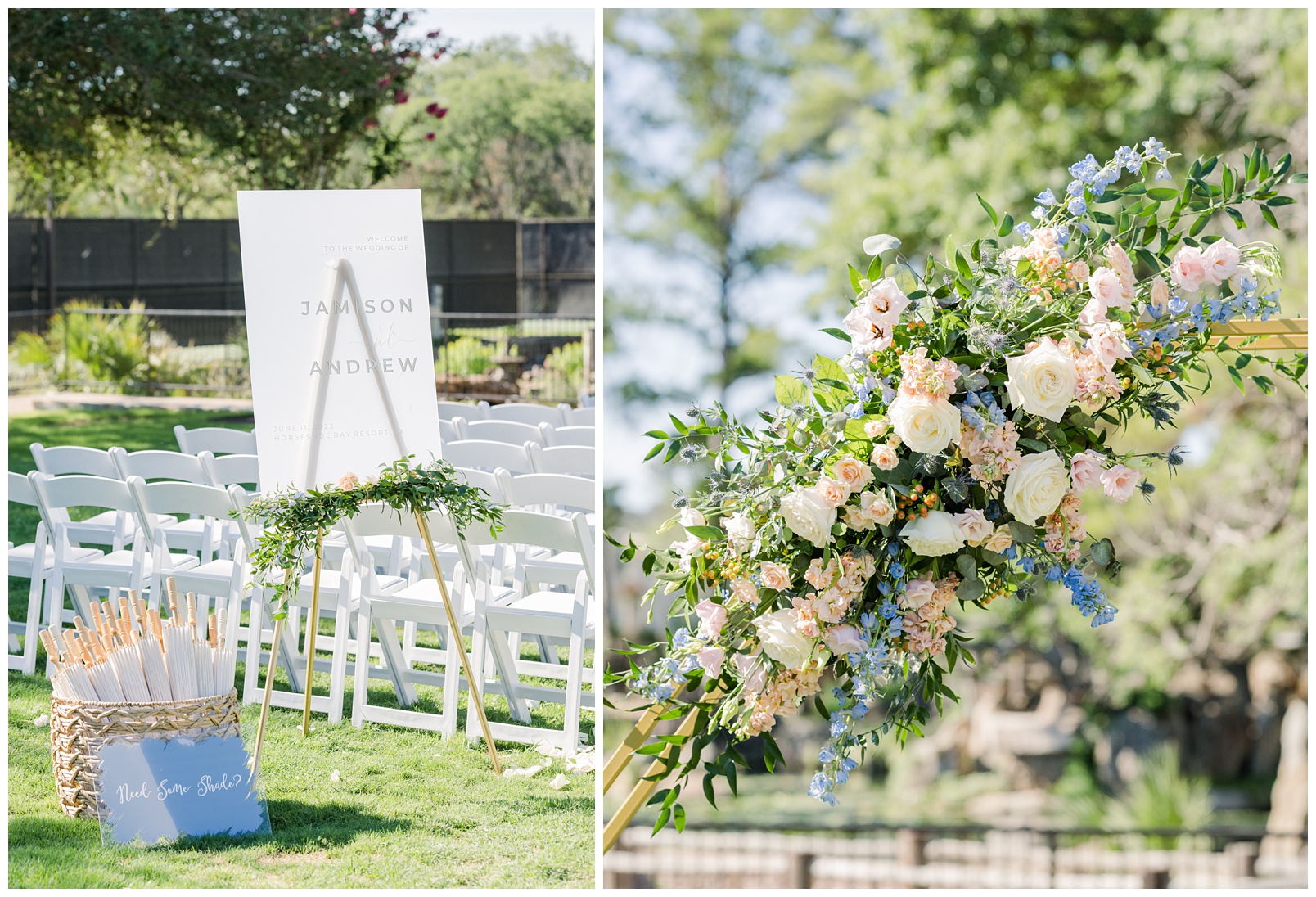 Summer Wedding Tips for guest experience: parasols