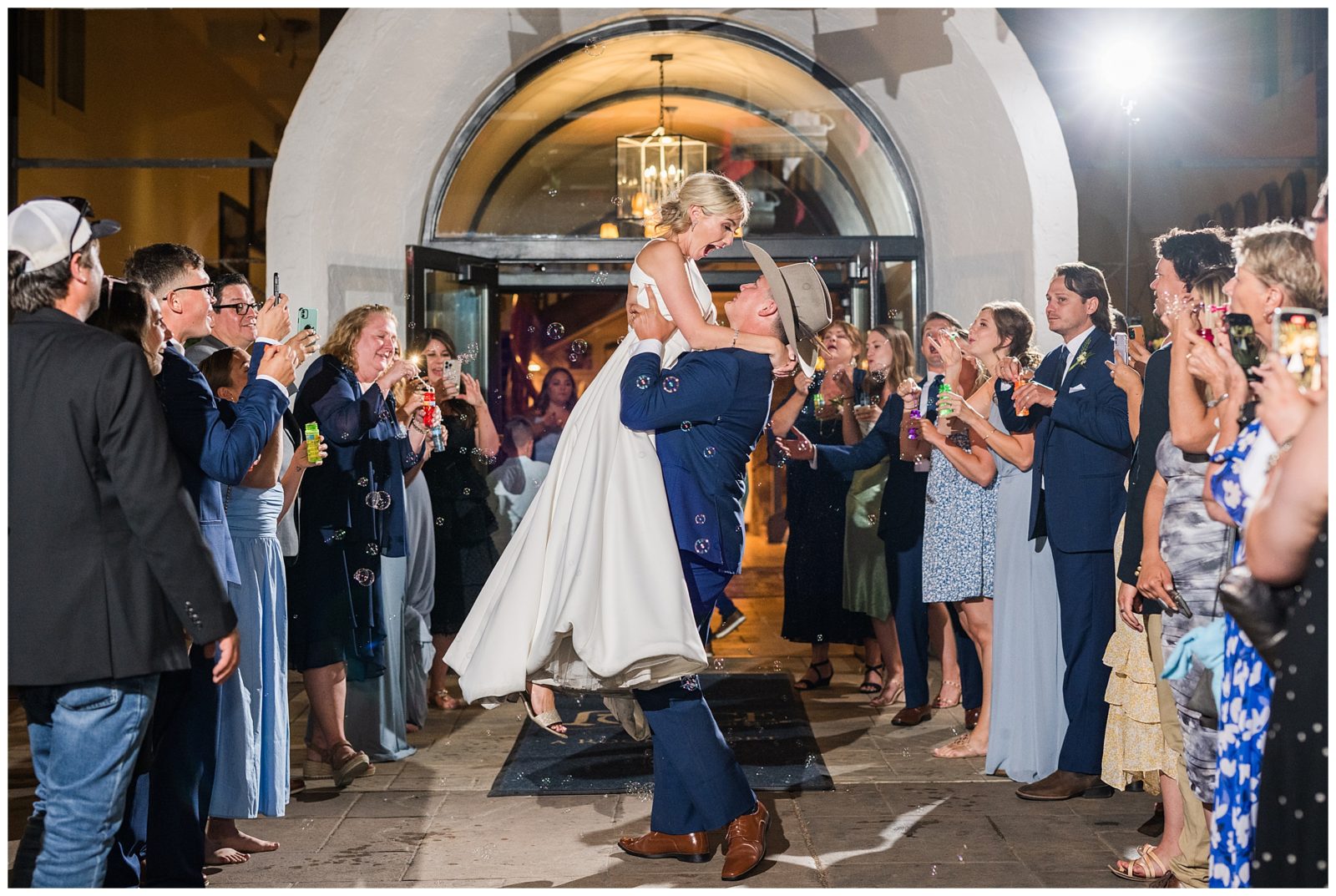 Grand Exit with bubbles from The Lodge at Vail Wedding