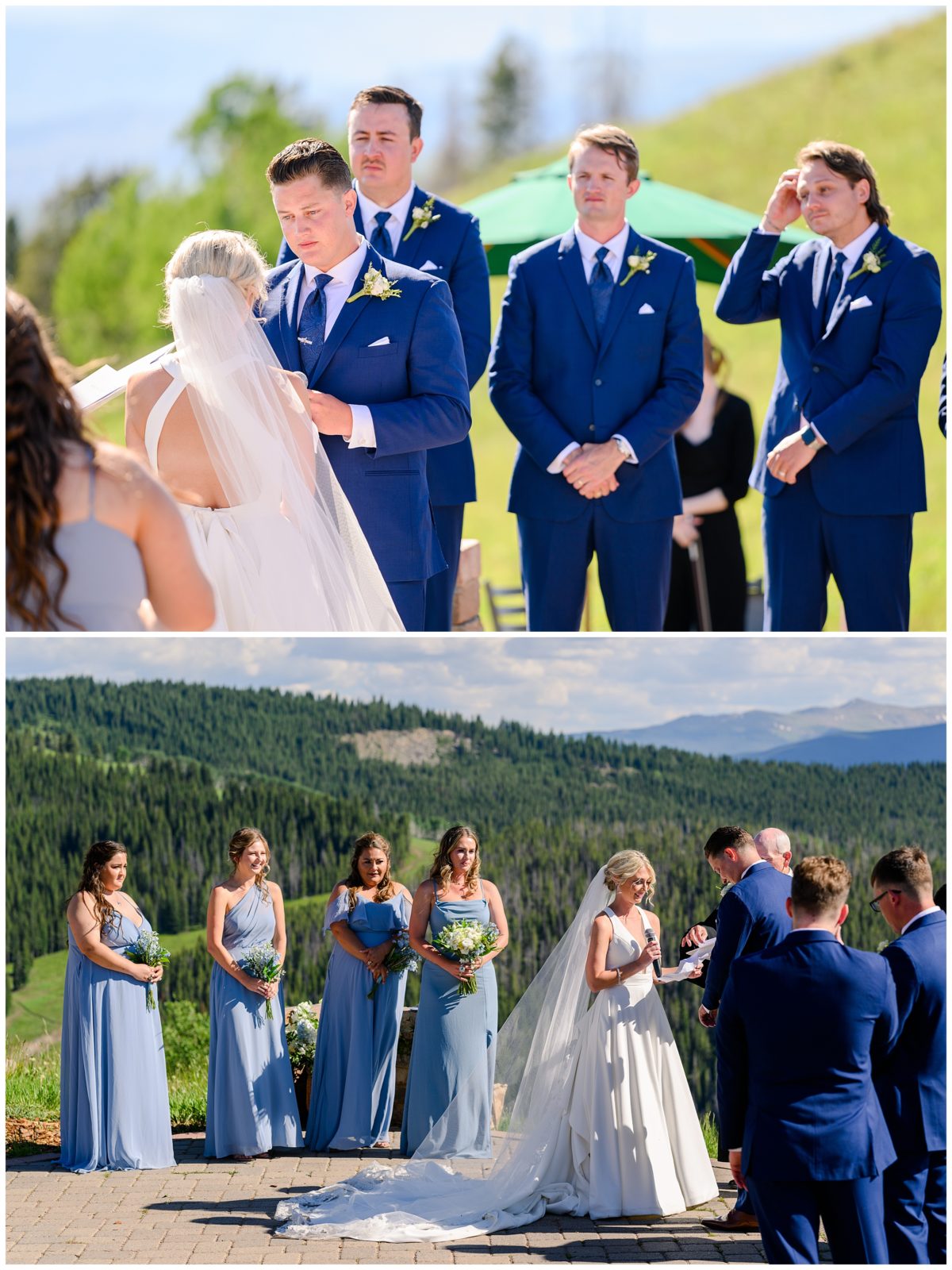 July Wedding at The Holy Cross Wedding Deck in Vail, Colorado