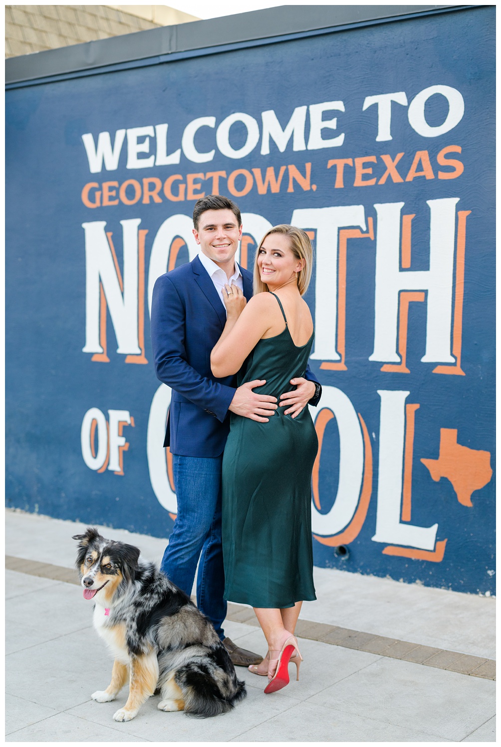 Georgetown Texas Wedding Engagement Photographer who loves dogs