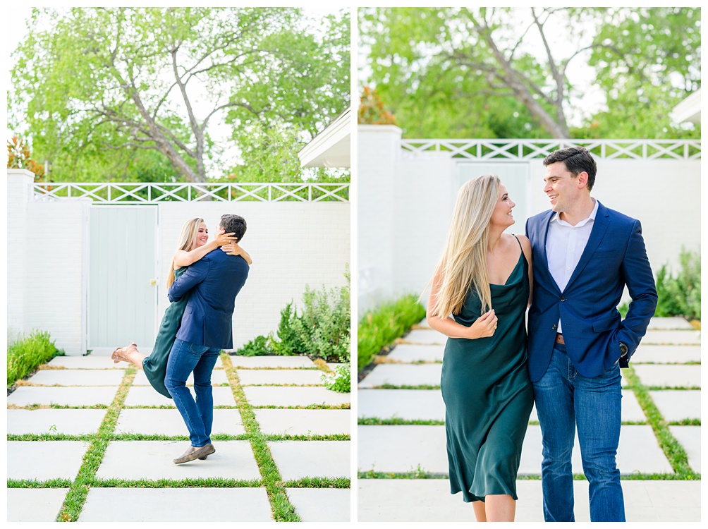 Wish Well House Engagement Photos in Georgetown Texas