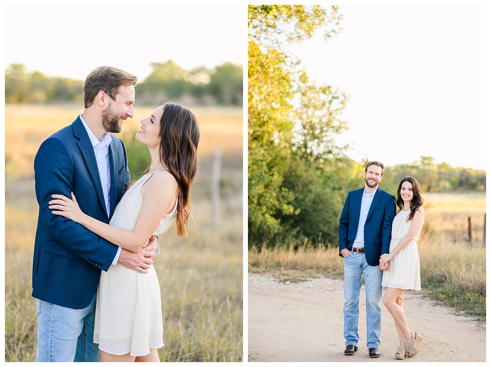 Wedding engagement photos at Pecan Springs ranch