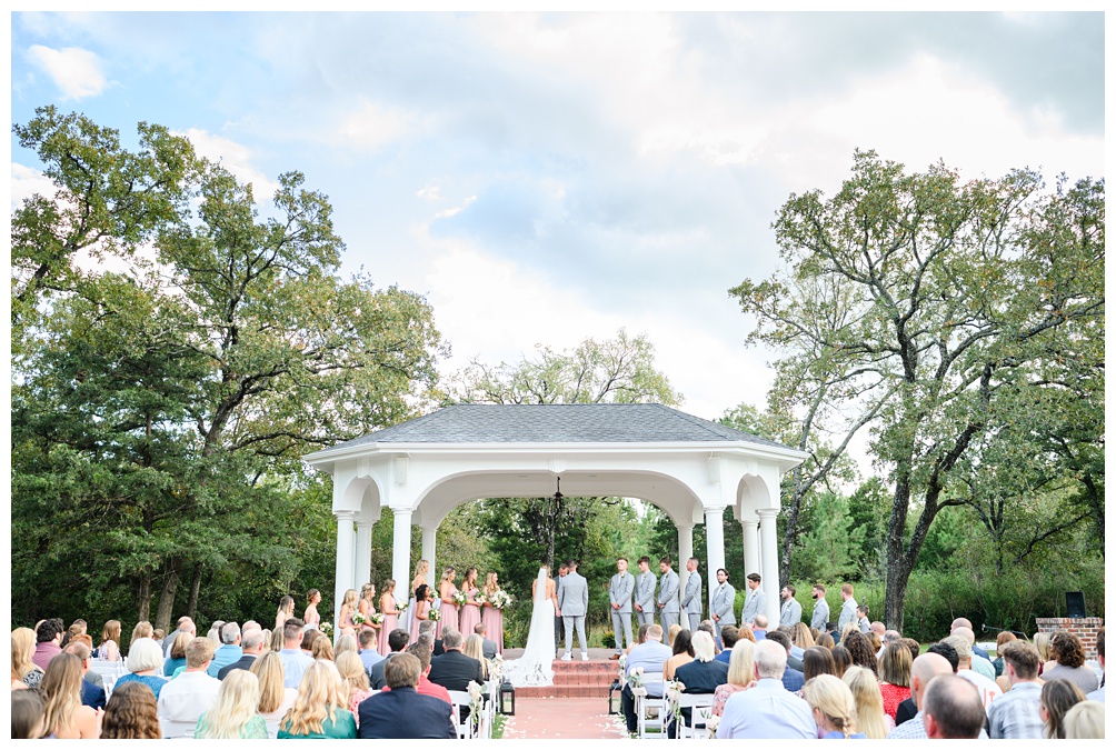 Outside Ceremony at Rockwall Manor Wedding