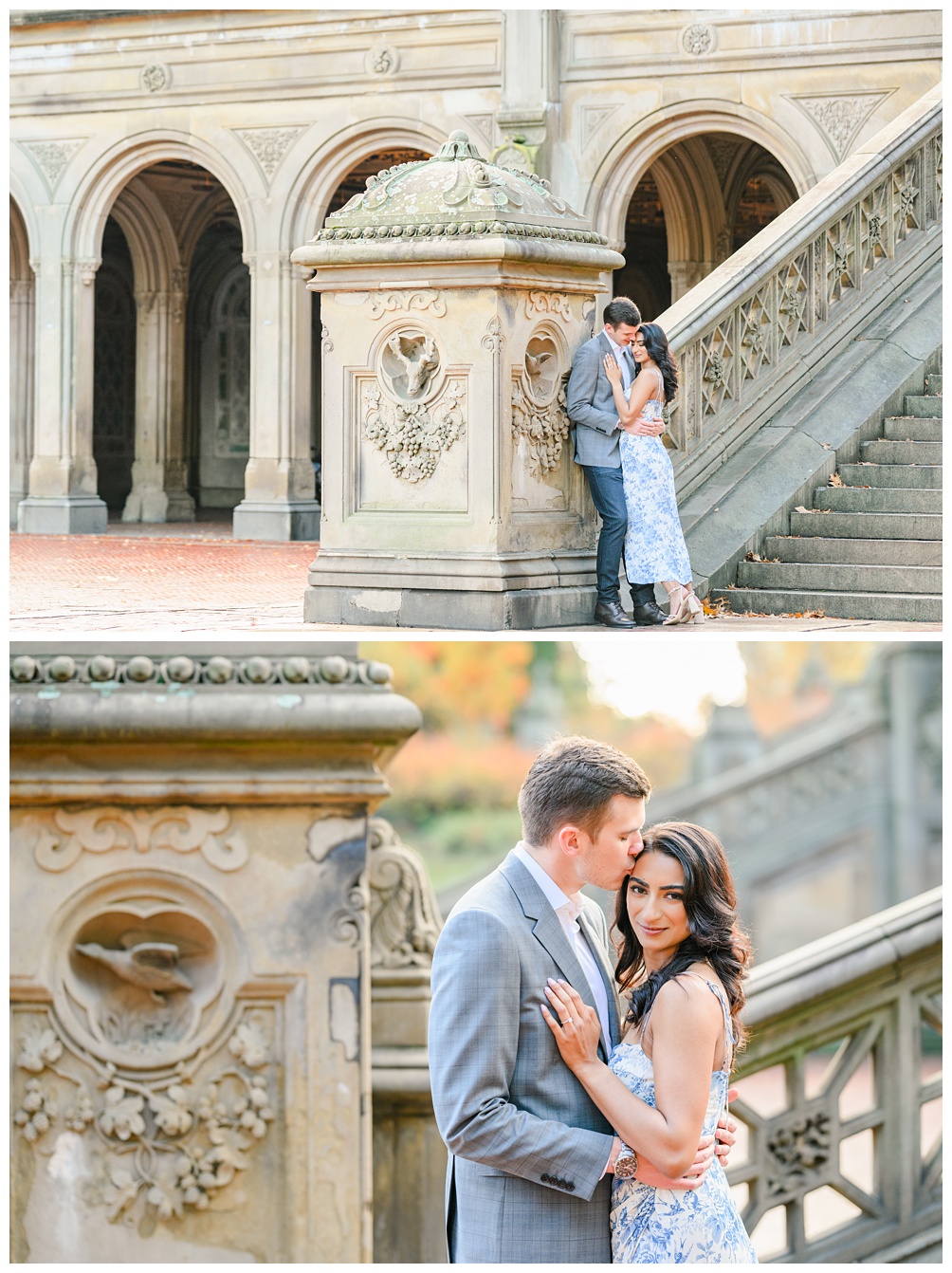 Bethesda Terrace Engagement Photos in NYC