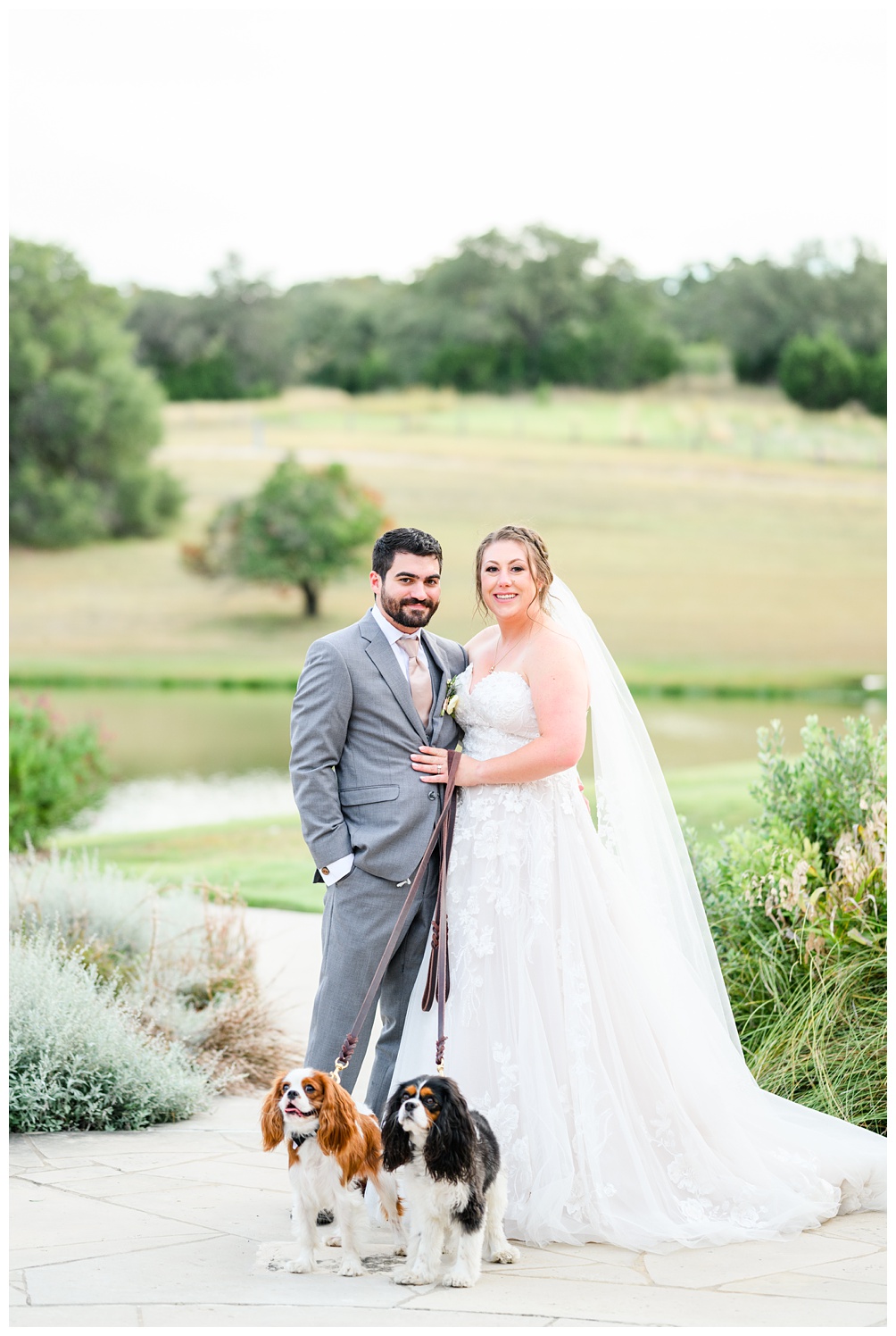 Garey House Wedding Photographer in Georgetown Texas with dogs