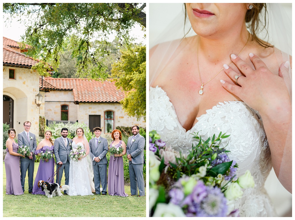 Lavender and Gray wedding at The Garey House in Williamson County