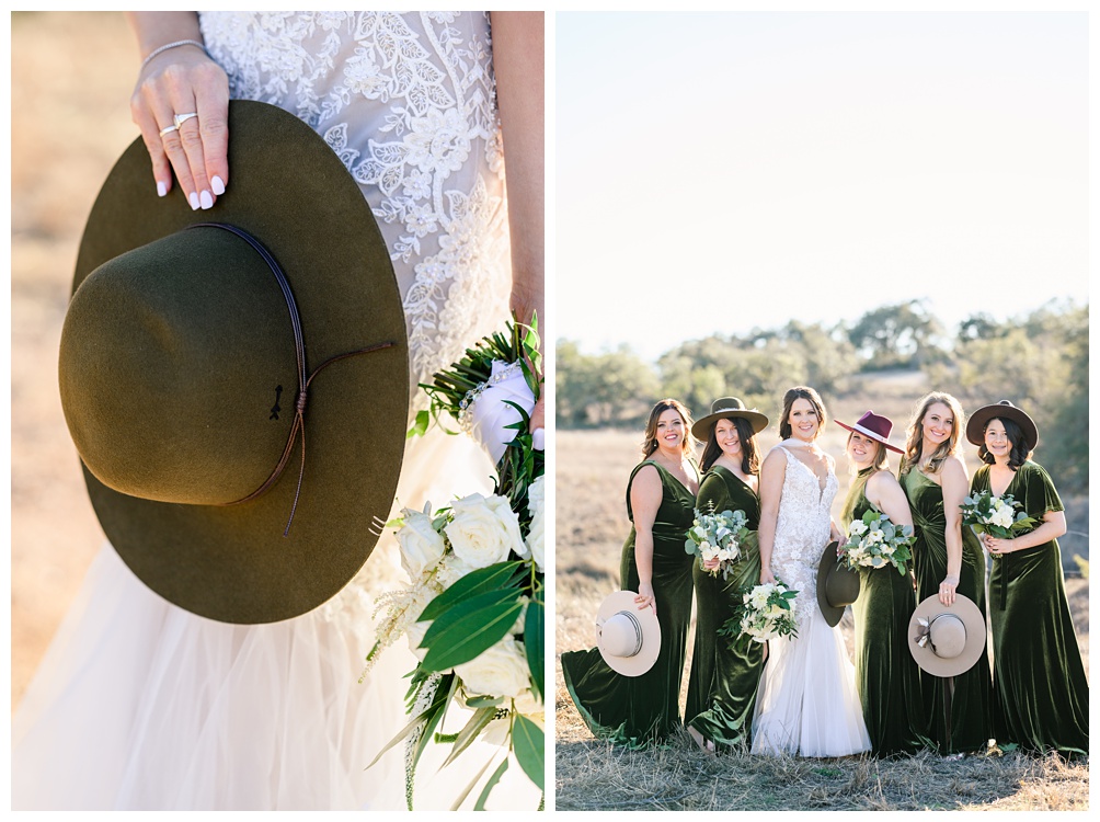 felt hats for bridesmaids