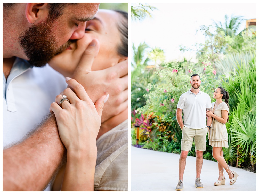 Tropical engagement photos in Mexico with destination wedding photographer from Austin Texas