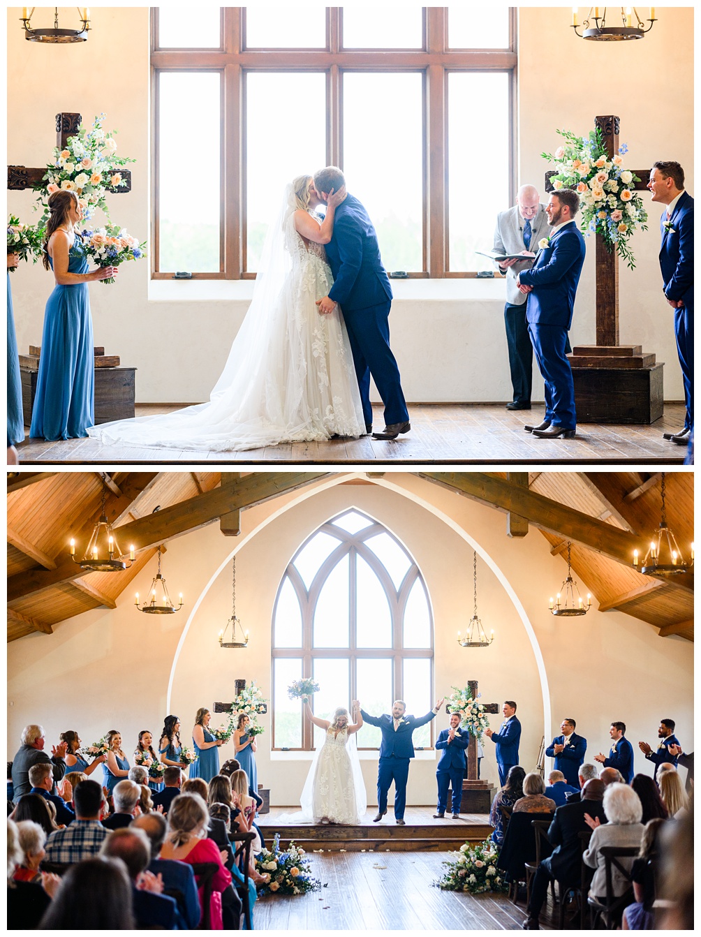 Hidden River Ranch Wedding Ceremony inside chapel at the foot of the cross