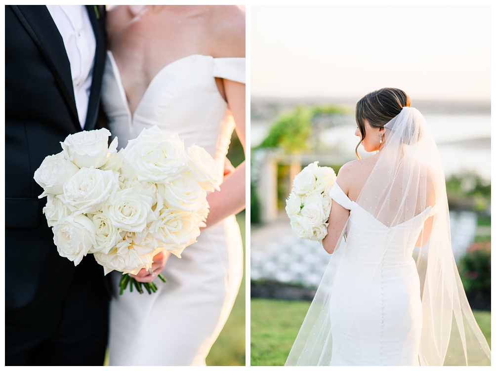 Bridal Bouquet in all white by Reverie Floristry for austin wedding