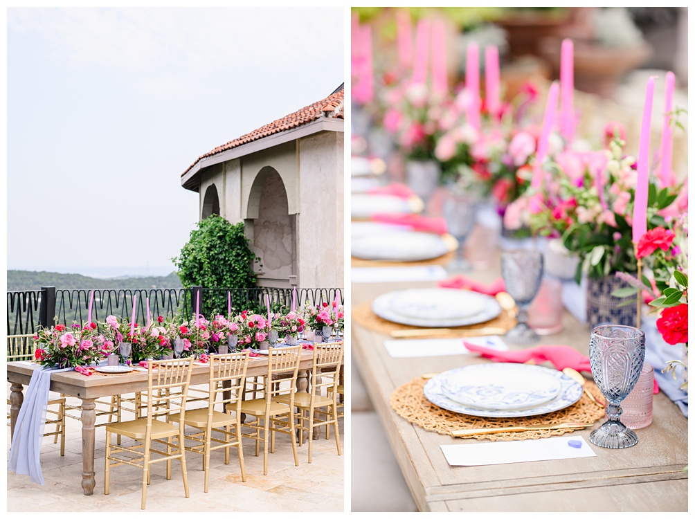 Wedding Reception table runner of floral garland by Zuzu's Petals