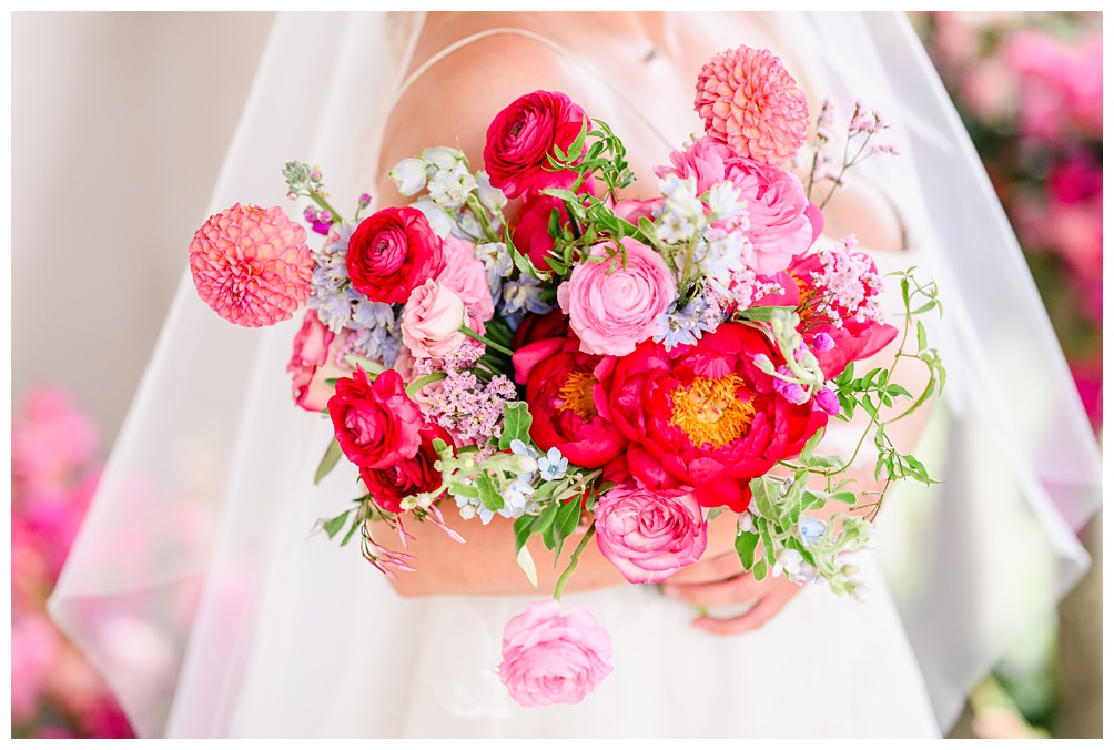Colorful wedding bouquet by Zuzu's Petals for Austin Texas brides