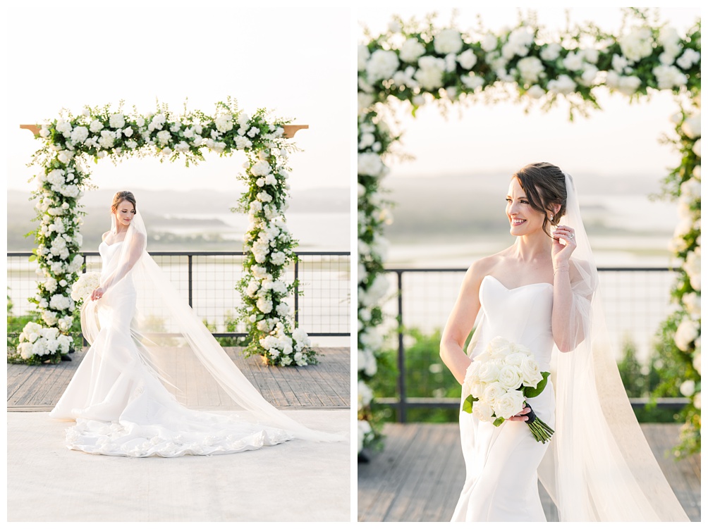 Union Pointe on the Lake Bridal portraits at sunset